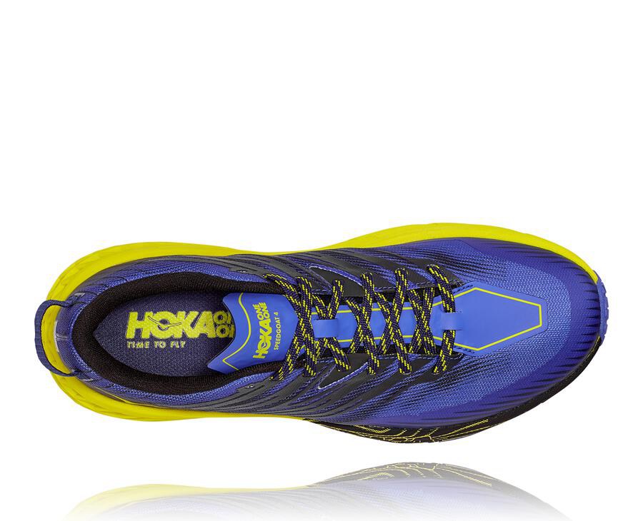 Hoka One One Trailove Tenisky Panske Modre/Zelene - Speedgoat 4 - 06152-JCPG